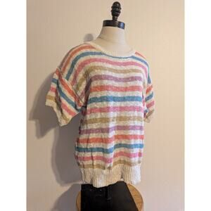 Easton‎ park vintage striped sweater ramie cotton blend size M